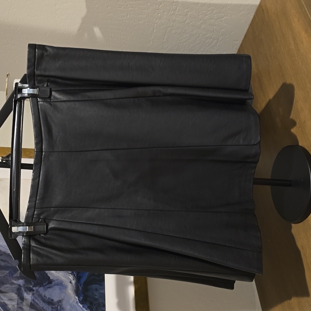 The Limited Black Faux Leather Skirt